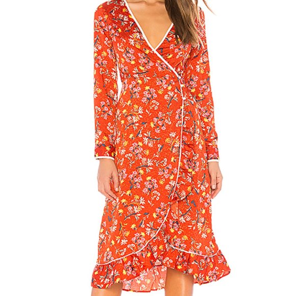Free People Dresses & Skirts - FREE PEOPLE Covent Gardens Midi Wrap Dress